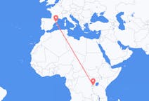 Flyg från Kigali, Rwanda till Barcelona, Spanien