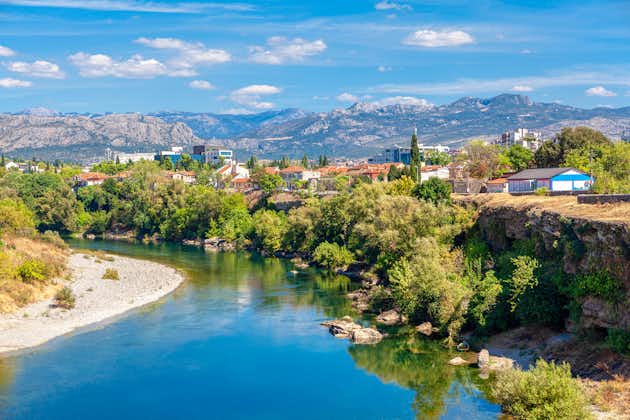 Photo of Podgorica city at Moraca riverside.