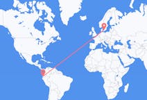 Flyreiser fra Guayaquil, Ecuador til Ängelholm, Sverige