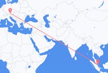 Flyg från Singapore, Singapore till Salzburg, Österrike