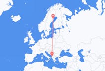 Loty z Tirana, Albania do Skellefteå, Szwecja