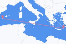 ギリシャのから カルパトス、スペインのへ イビサ島フライト