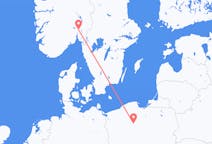 Vluchten van Oslo, Noorwegen naar Bydgoszcz, Polen