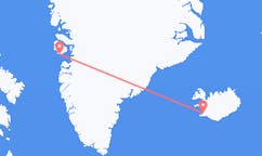 Flyg från Qeqertarsuaq, Grönland till Reykjavík, Island
