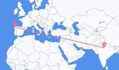 인도 괄리오르에서 출발해 스페인 산티아고 데 콤포스텔라까지(으)로 가는 항공편