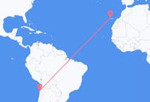 Vluchten van Antofagasta, Chili naar La Palma (ort i Mexiko, Guanajuato, Salamanca), Spanje
