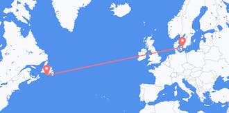 Flyg från St. Pierre & Miquelon till Danmark