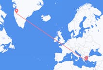 グリーンランド、 カンゲルルススアークから、グリーンランド、パリキアへ行きのフライト