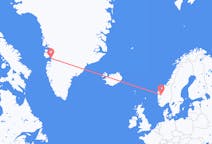格陵兰出发地 伊卢利萨特飞往格陵兰目的地 松达尔的航班
