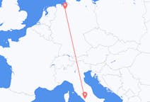 Vluchten van Rome, Italië naar Bremen, Duitsland