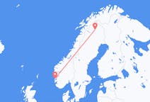 Vluchten van Kiruna naar Stord