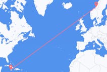เที่ยวบินจาก อ่าว มอนเตโกรว จาเมกา ไปยัง Namsos จาเมกา