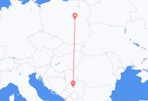 Flyrejser fra Kraljevo, Serbien til Warszawa, Polen