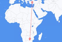 Flyreiser fra Johannesburg, Sør-Afrika til Gazipaşa, Tyrkia