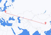 Flyg från Xi'an, Kina till Warszawa, Polen
