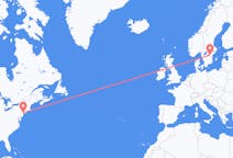 Flights from New York City, the United States to Linköping, Sweden