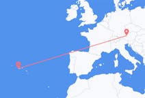 Loty z miasta Horta, Azores do miasta Salzburg