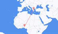 Flyreiser fra Ilorin, Nigeria til Volos, Hellas