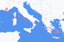 Flyrejser fra Toulon til Santorini