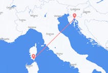 Vols de Rijeka, Croatie pour Figari, France
