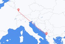 Loty z Strasburg, Francja do Tirany, Albania