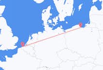 Voos de Gdańsk, Polônia para Oostende, Bélgica