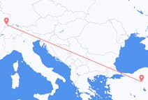 Vluchten van Mulhouse, Zwitserland naar Ankara, Turkije