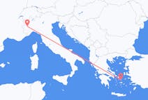 Vols depuis la ville de Mykonos vers la ville de Turin