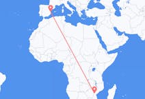 Flyreiser fra Chimoio, Mosambik til Valencia, Spania