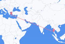 Flyg från Kawthaung Township, Myanmar (Burma) till Santorini, Grekland