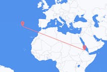 Flyreiser fra Asmara, til Ponta Delgada