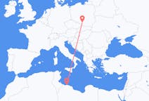 Flyg från Tripoli, Libyen till Katowice, Polen