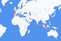 Flyreiser fra Surakarta, Indonesia til Sevilla, Spania