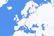 Loty z Biskira, Algieria z Kuusamo, Finlandia