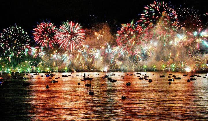 New Year's Eve on a Sailboat with Fireworks display in Lisbon