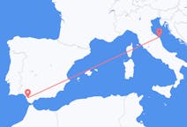 Flyreiser fra Jerez, Spania til Ancona, Italia