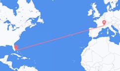 出发地 巴哈马比米尼目的地 法国格勒诺布尔的航班
