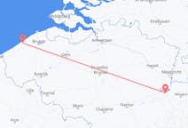 Vluchten van Ostend, Norfolk, België naar Luik, België