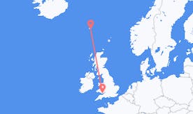 Flights from Wales to Faroe Islands