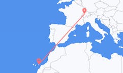 Vols depuis la ville de Berne vers la ville de Fuerteventura