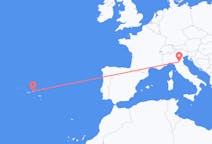 이탈리아발 볼로냐, 포르투갈행 테르세이라 아일랜드 항공편
