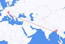 Flights from Kyaukpyu, Myanmar (Burma) to Verona, Italy