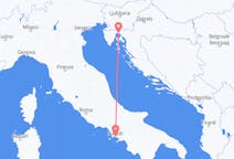 出发地 克罗地亚出发地 里耶卡目的地 意大利那不勒斯的航班