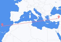 Flights from Kayseri, Turkey to Vila Baleira, Portugal