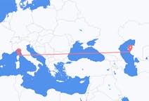 Flyreiser fra Aktau, Kasakhstan til Bastia, Frankrike