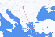 ルーマニアのティミショアラから、ギリシャのミコノス島までのフライト