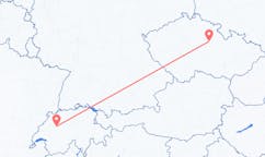 Vluchten van Bern, Zwitserland naar Pardubice, Tsjechië