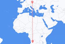 Flyreiser fra Kuito, Angola til Vienna, Østerrike