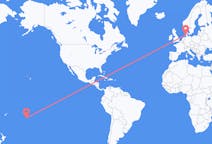 Flyrejser fra Rarotonga, Cookøerne til Vesterland, Tyskland