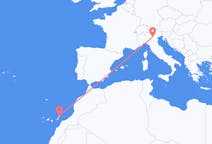 Flyrejser fra Lanzarote, Spanien til Verona, Italien